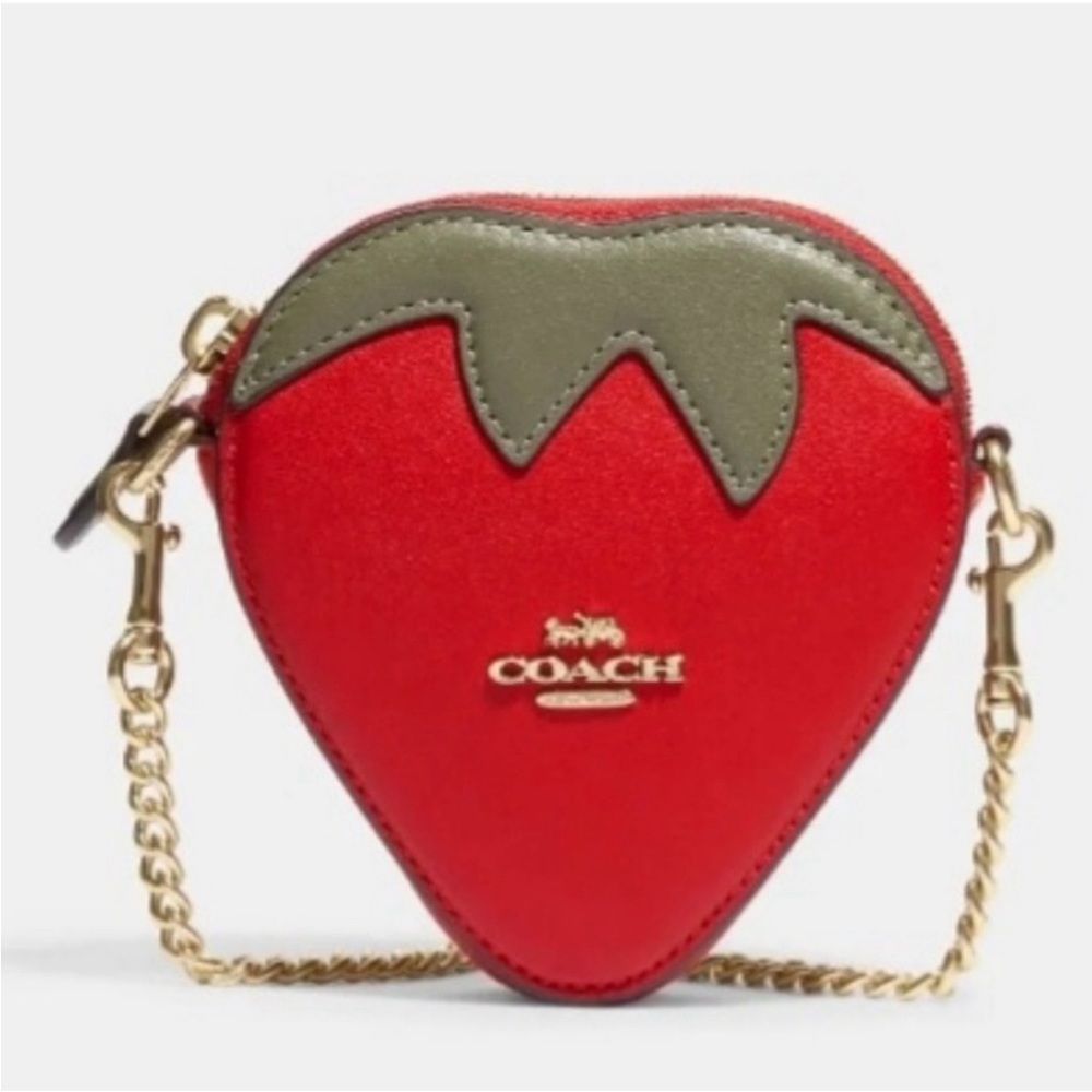 Coach Strawberry Coin Purse Mini Crossbody Bag - Picture 2 of 8